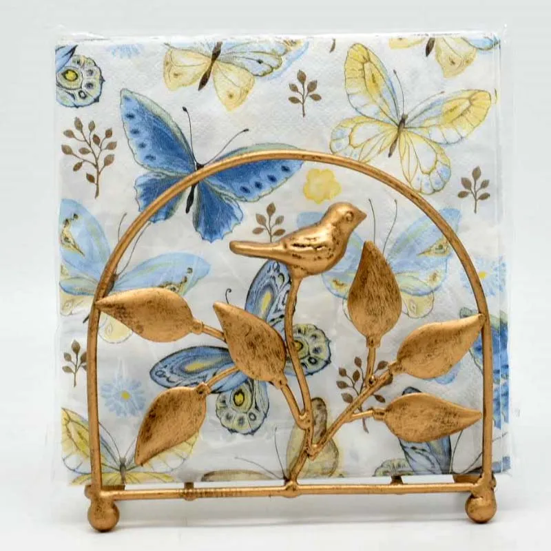 American Country Steel Style Iron Bird Napkin Holder Tissue Storage Rack Vintage Creative Home Restaurant Hotel Table Decoration