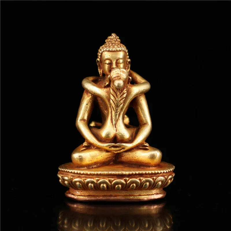 

Tibetan Buddhism Nepal Tibetan Buddha Joyful Buddha Miniature Bronze Statue Brass Buddha Statue Antique Bronze Buddha Statue Bro