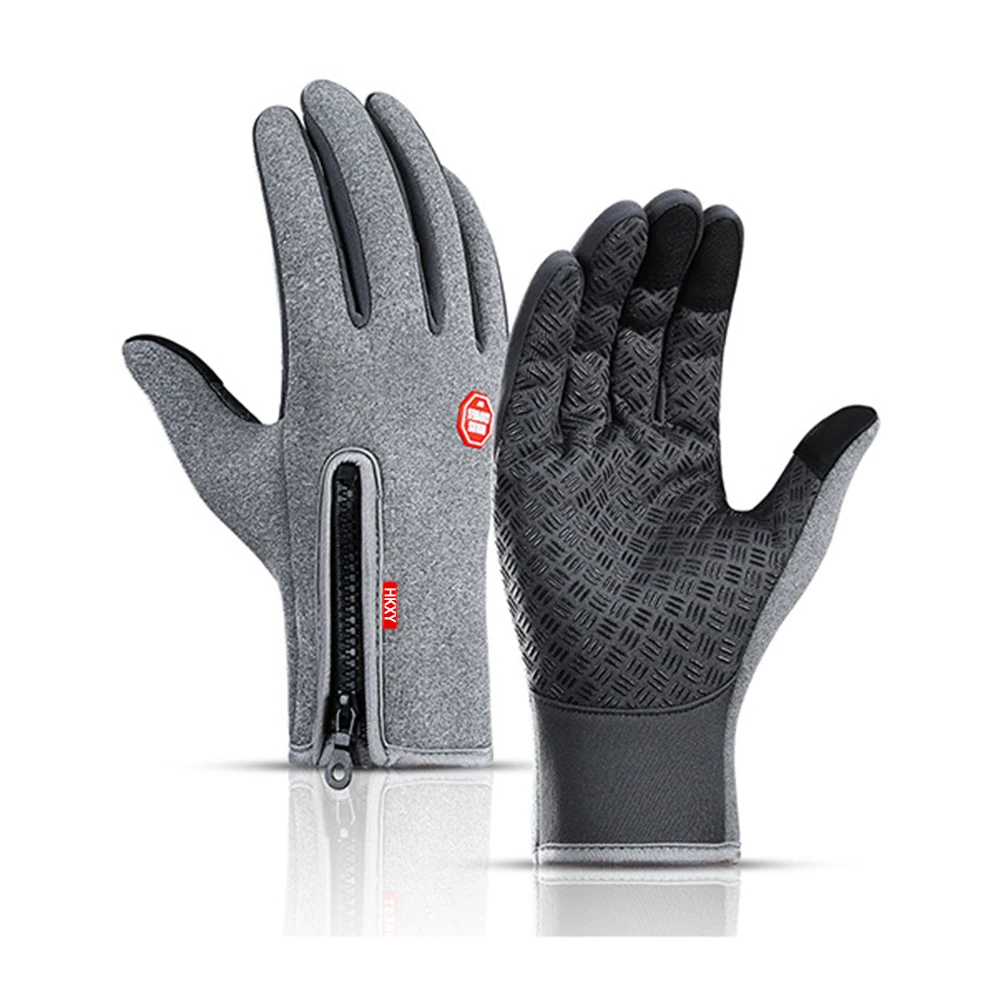 Winter Radfahren Handschuhe Männer Frauen Motorrad Fleece Sport Zipper Herbst Touchscreen Warme Wasser-Abweisend Winddicht Nicht-slip Handschuh