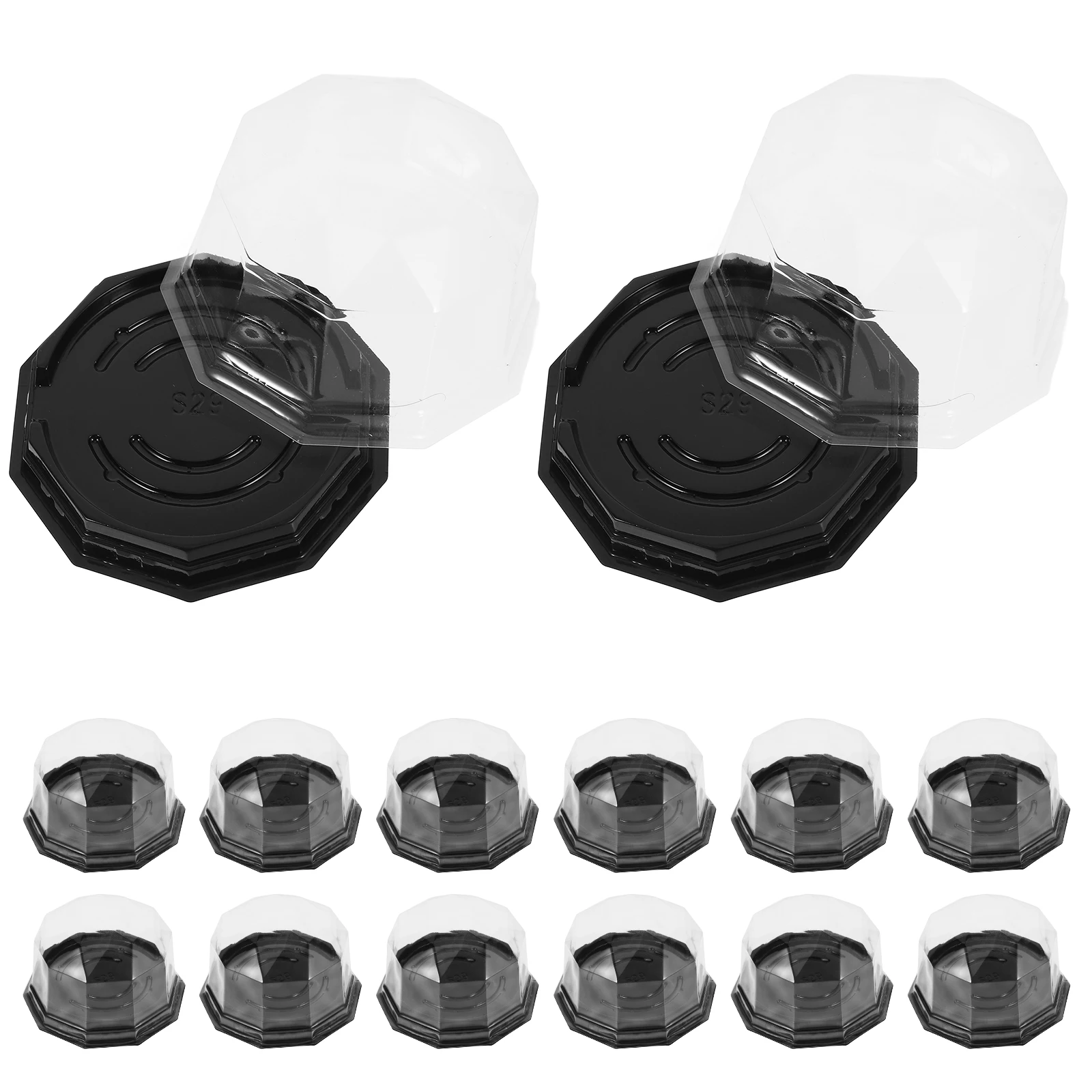 

100 Pcs Containers Cake Boxes Food Grade PVC Dessert Packaging Pastry Storage Mousse Holder Party Favor