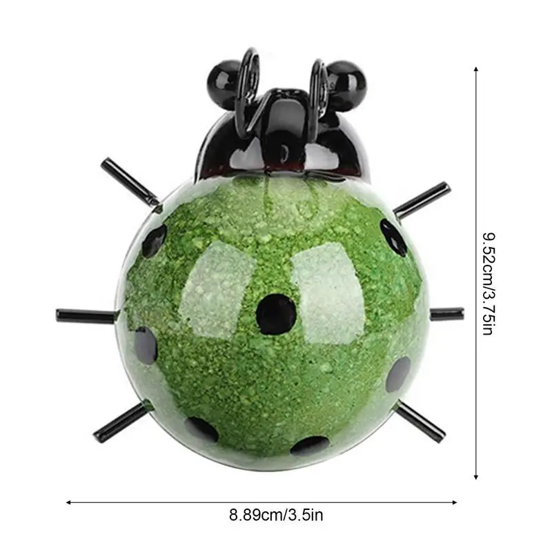PCS โลหะ Ladybugs รั้วสวน Wall Art ตกแต่งประติมากรรมผนังกลางแจ้ง