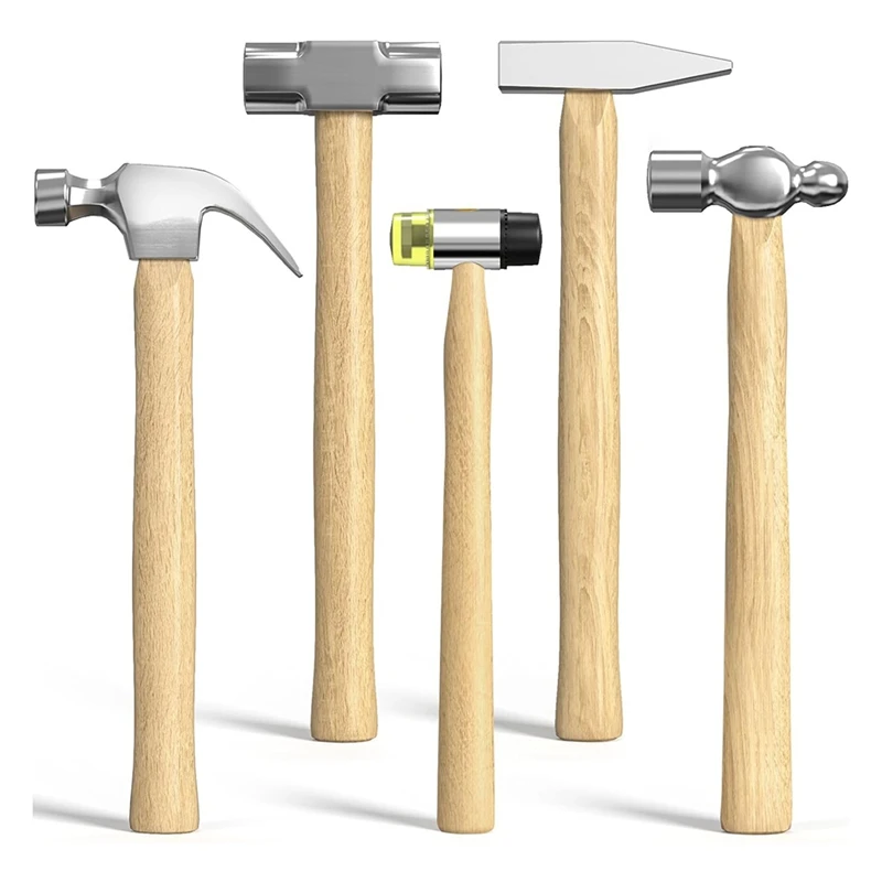 

AA22-Hammer Set, Forgedpolished Steel Head, Long Wooden Handle, Suitable For Home And Professional Use