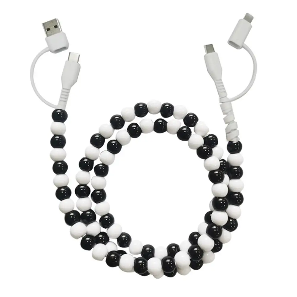 4-in-1 PD3.0 Charging Cable For IPhone Fast Data Sync Beads Phone