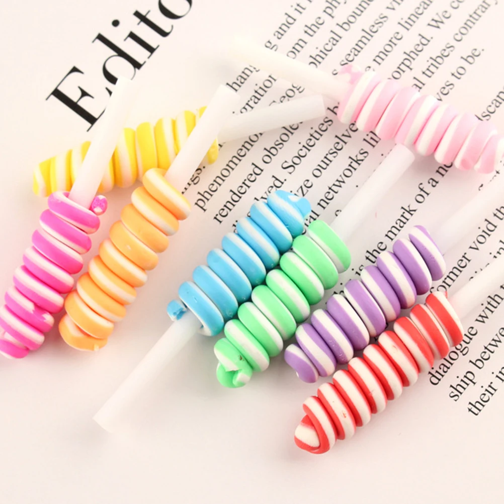 

20 Pcs Stationery Box Decoration Accessories Phone Shell Pencil Case Polymer Clay Lollipop Toy Miniature DIY