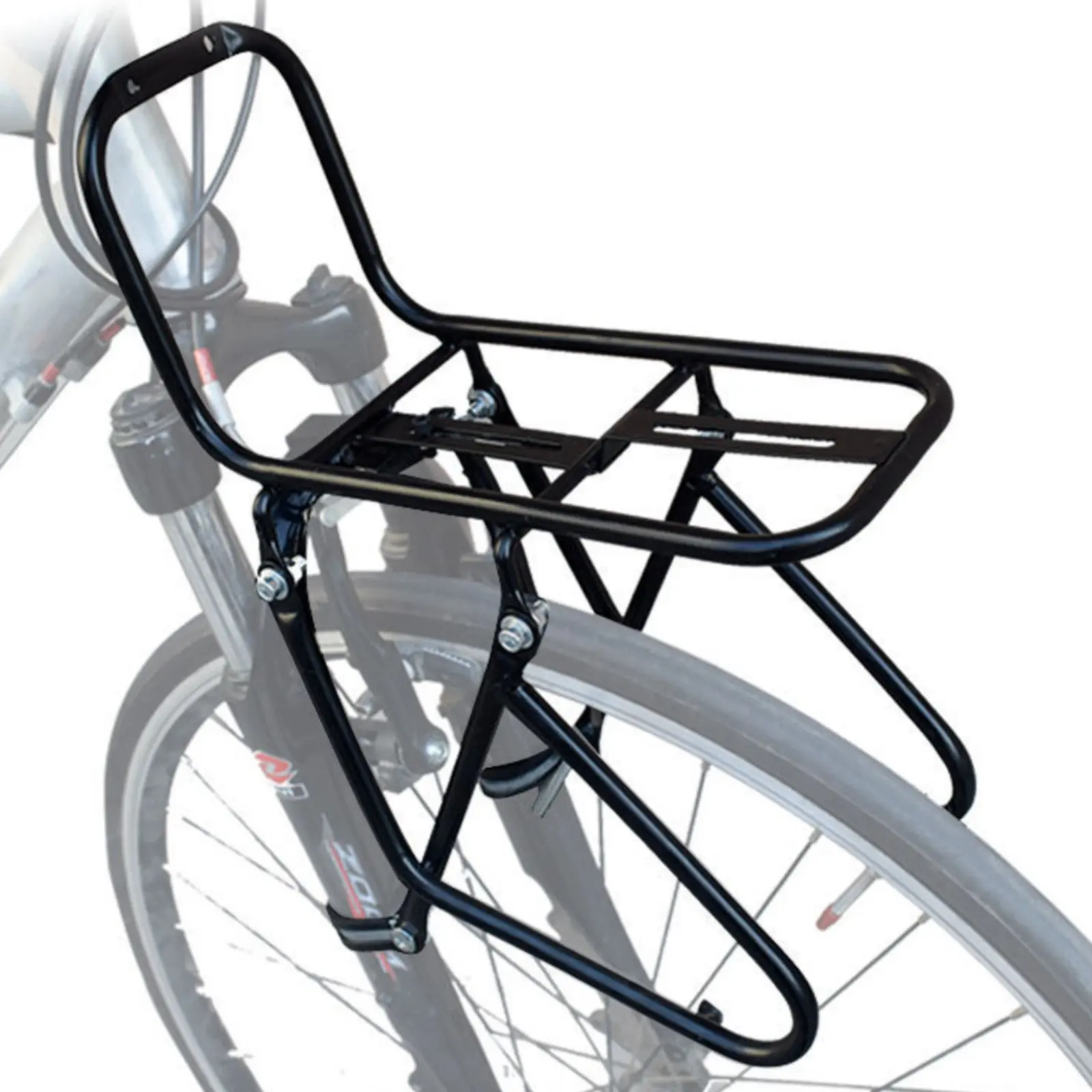 

Bike Front Rack Sturdy Duty Front Bike Freight Rack Sturdy Wear Resistant for Commuters, Touring, Shopping