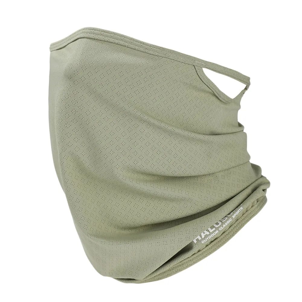 

Cycling Ice Silk Summer Bandana Sun UV Protection Breathable Mesh Face Cover Dustproof Windproof Hang-Ear Neck Gaiter Fishing
