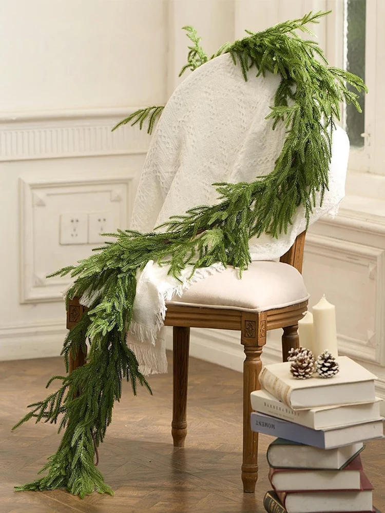

For Christmas Decorations 6/9 Ft Norfolk Pine Garland Real Touch Christmas Garland Artificial Greenery Garland