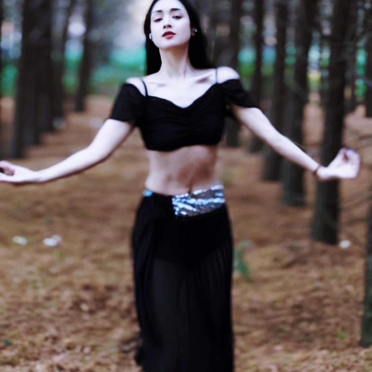 

Belly dance costume women black temperament and elegant performance suit adult oriental belly dancing training clothing set