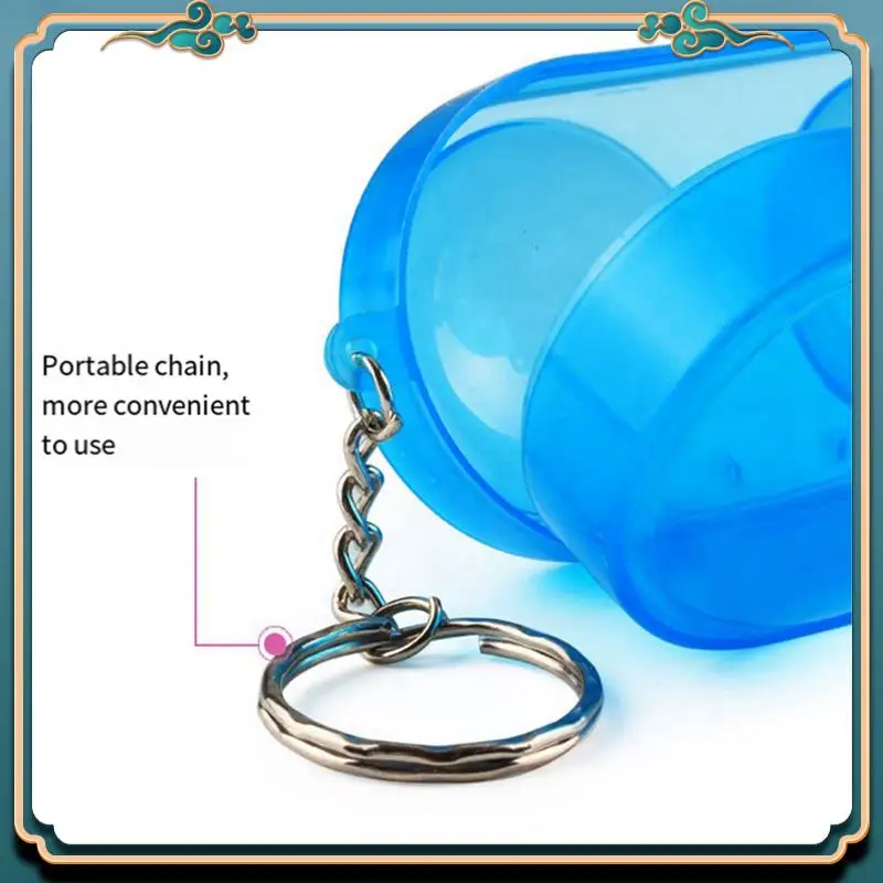 

Контейнер для настольного тенниса вмещает два мяча для пинг-понга с брелоком Контейнер для пинг-понга, необходимая для спортсменов, уличный синий цвет