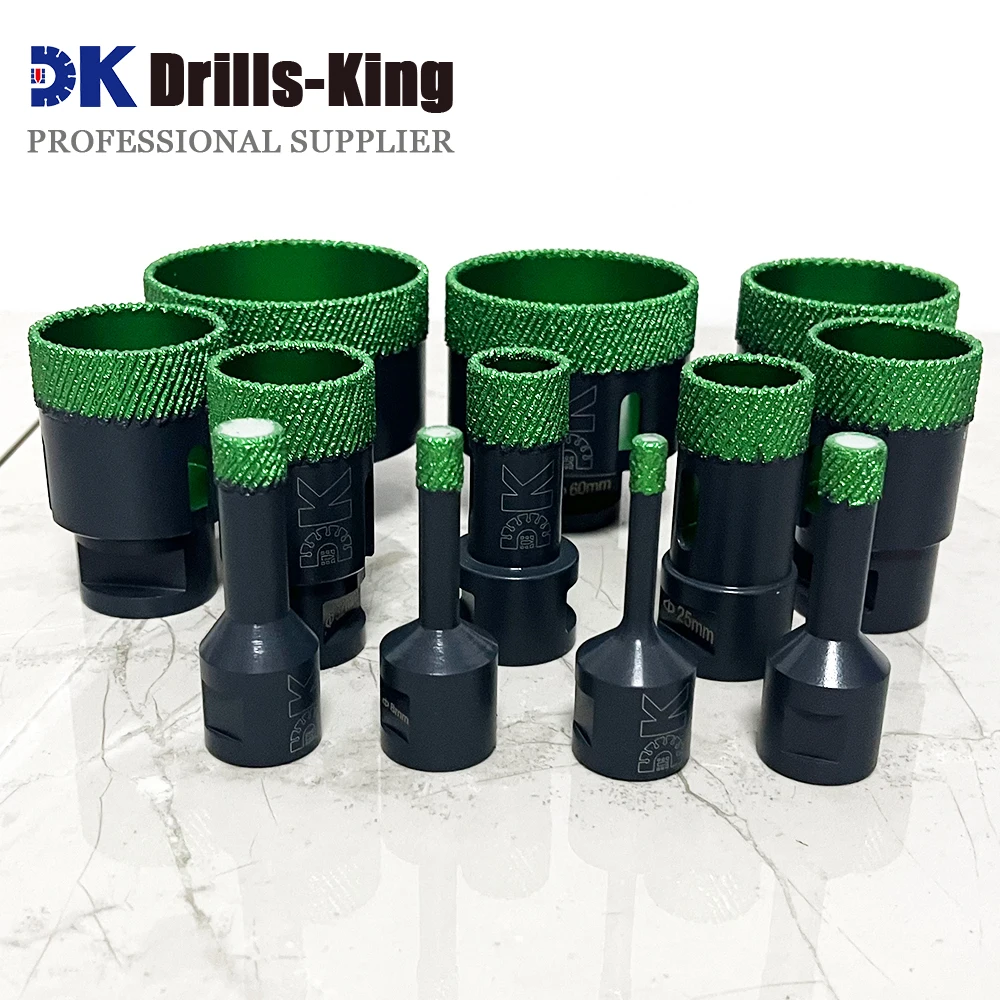 New Diamond Brazed Core Dry Drill Bit 6-68mm for Porcelain Tiles Marble Granite Hole Cup Saw Cutter Accessories Cutting Tool