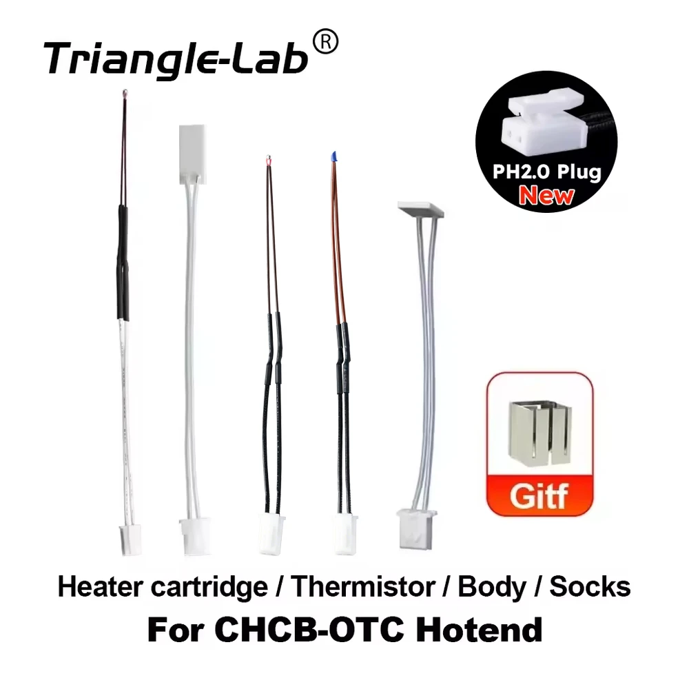 Trianglelab grzejnik ceramiczny PT1000 100K B3950 skarpetki termistorowe HEATBLOCK dla CHCB hotend części naprawcze do drukarki 3D K1C