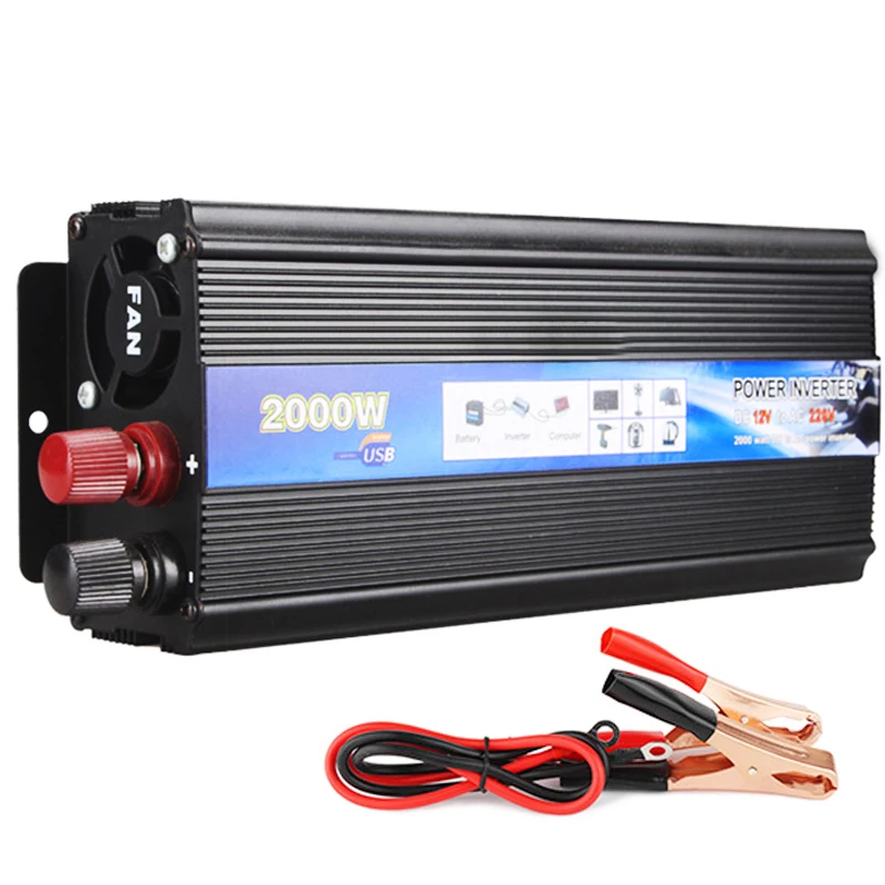 

500W - 2000W Car Inverter 12V 220V Power Inverter DC To AC 12V To 220V Car Voltage Converter with USB Interface for Phone Tablet