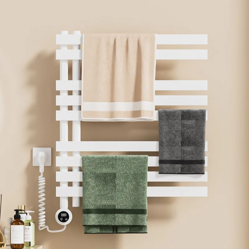 Bathroom Towel Warmers Digital Towel Radiator Smart Electric Heated Dryer Clothes Towels Rail Home Heating Wipes Towel Radiators