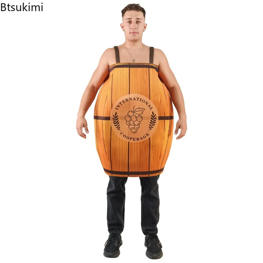 Costume de Cosplay de Fût de Bière Allemand pour Adulte, Tenue de Fête Oktoberfest Munich, Déguisement de Halloween, Performance Scénique, Nouvelle Collection