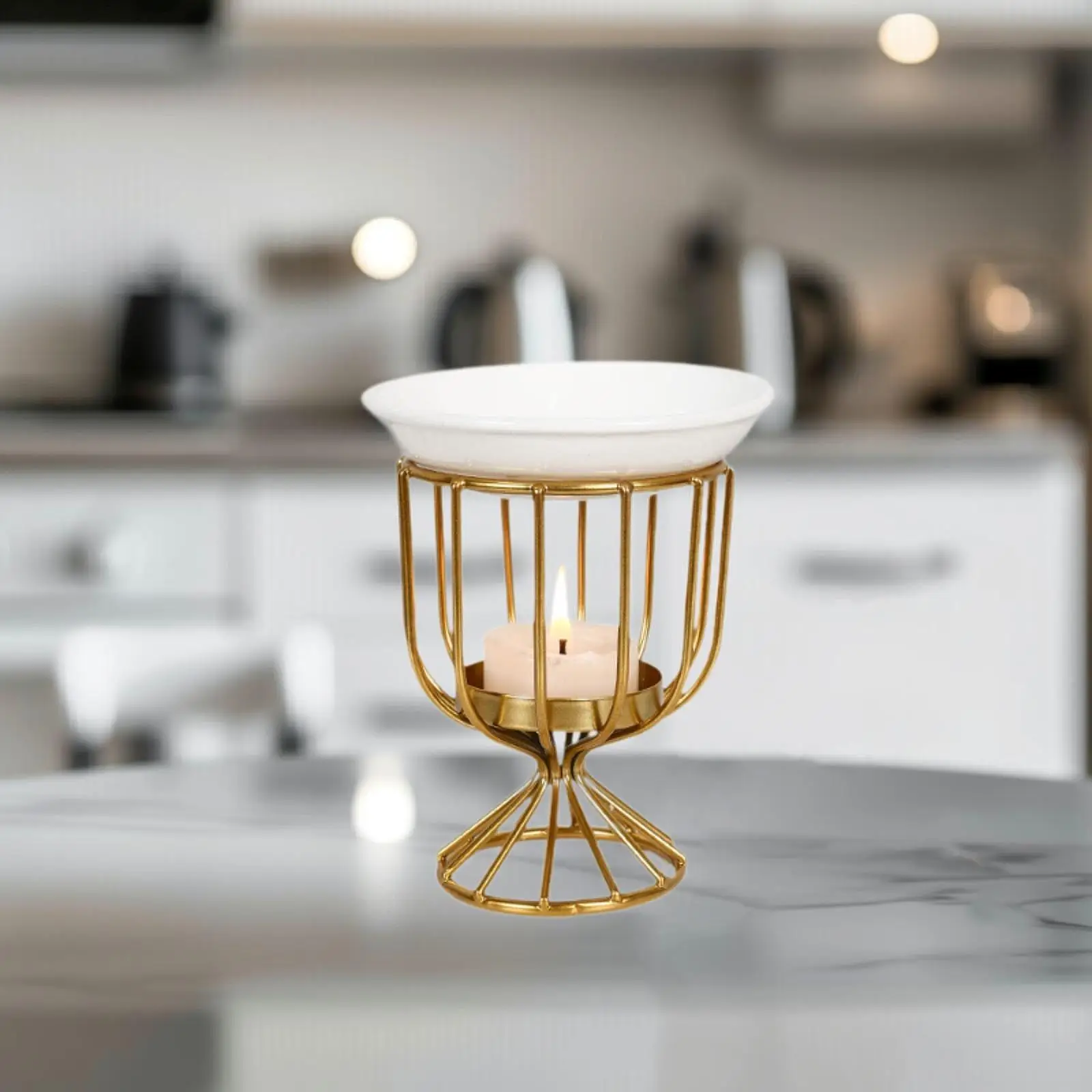 Tealight Candle Holder Practical Decorative Sturdy Essential Oil Warmer for Bedroom Holiday Valentine Dining Room Decoration