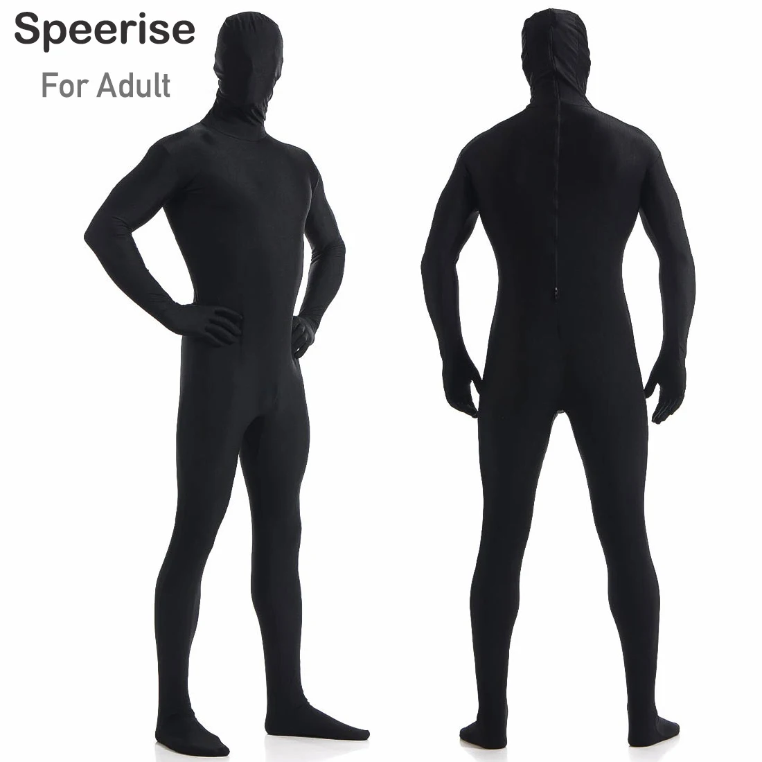 Speerise Adult Spandex Full Body Zentai na Halloween mężczyźni nylonowe czarne Body Cosplay kostium One Piece kostiumy Green Unitard