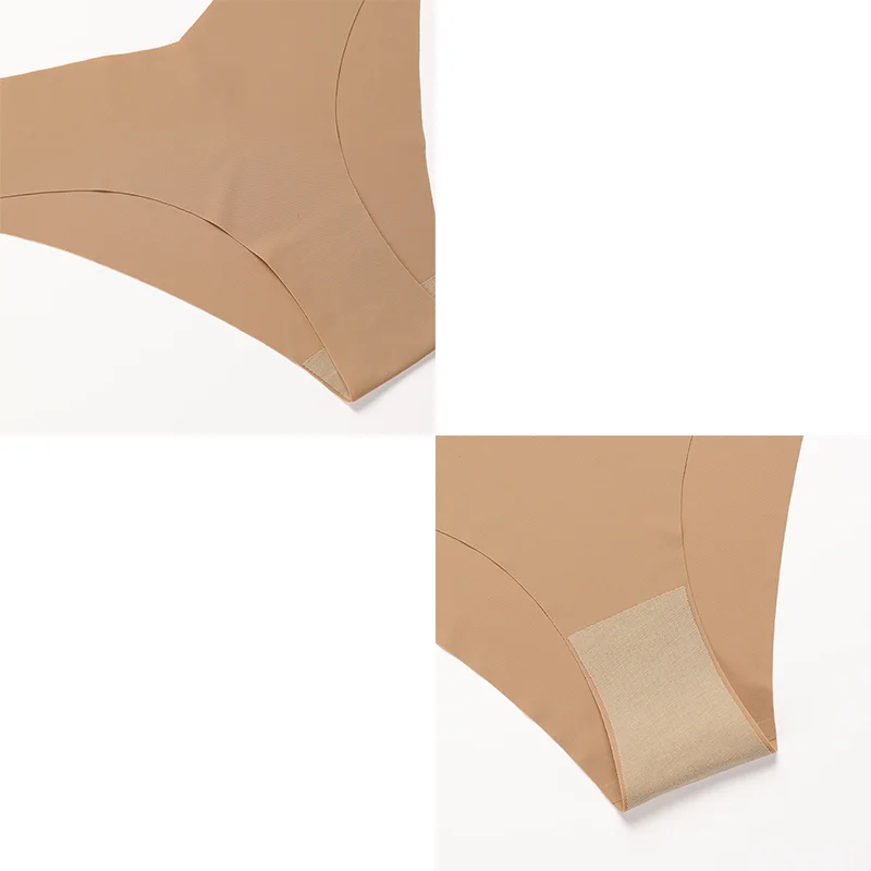 Sexy Seamless Panties for Women Ice Silk Low Waist Briefs Breathable Quick-Drying T-back G-string Thong Yoga Sports Underwear