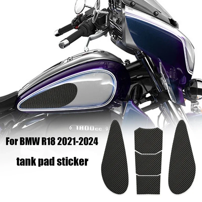 ل BMW R18 2021-2022 دراجة نارية مكافحة زلة خزان الوقود النفط وسادة الجانب قبضة الركبة ملصق مائي حامي المياه برهان ملصق ثلاثية الأبعاد