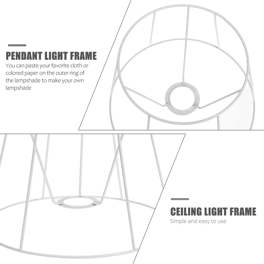 

1PC Sturdy Metal Lampshade Frame Kit for Table Desk Light Home Office Cafe Hardware 14 26cm for Lamps