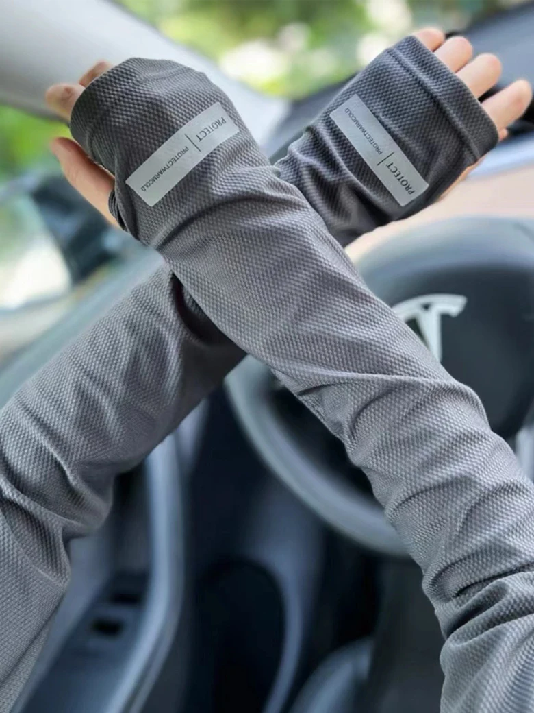 AliExpress smvp 2 Pairs Oversized Ice Sleeves Unisex UV Protection Summer Outdoor Driving Cycling Large Sleeves Sun Protection Loose Arm Gloves