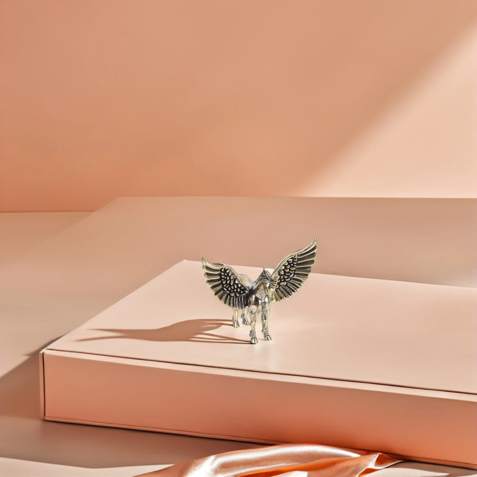 

2Pcs Brass Chinese Zodiac Horse Statue 2026 Year of The Horse Fengshui Sculpture for Wealth Luck Prosperity Home Decor