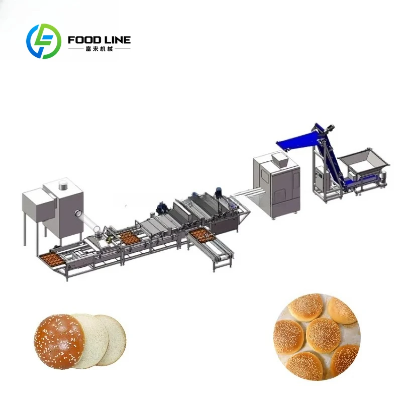 Customized Complete Bakery Processing Line Bun Bread Molding  High Capacity Burger Doughnut Forming Production Line Heavy Duty