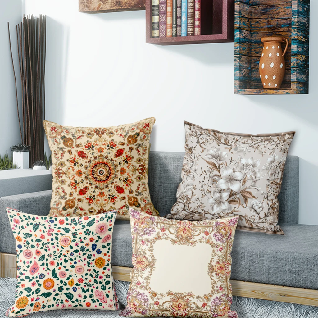 

Colorful Floral Patterned PillowcaseSuitable for sofa car bedroom decorative cushion cover pillow cover