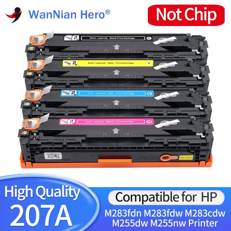 NEW For HP 207a 206a Toner Cartridge M282nw M283fdn M283fdw M283cdw MFP M255dw M255nw W2210A 206A W2110A Color Printer Not Chip