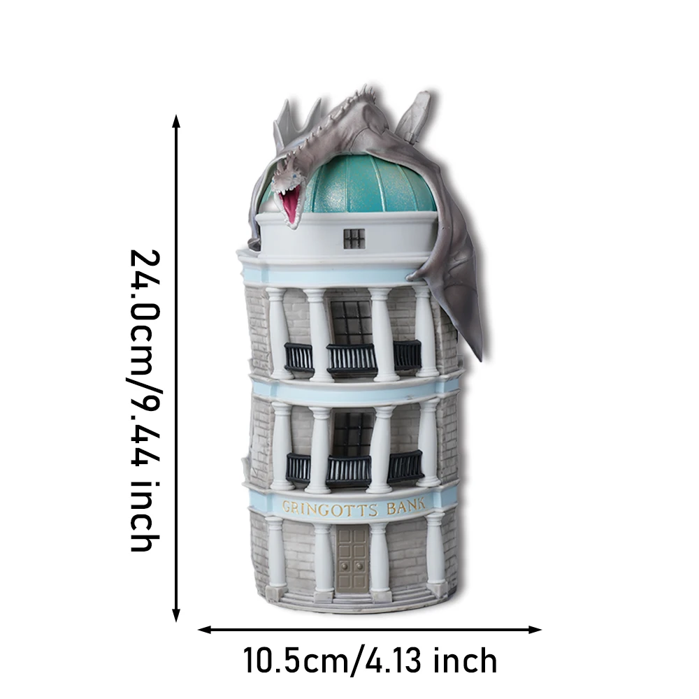 Harry Potter Officially Licensed PVC Piggy Bank Gringotts Bank Figurine Money Box Collectible Desktop Organizer Home Decor view 2