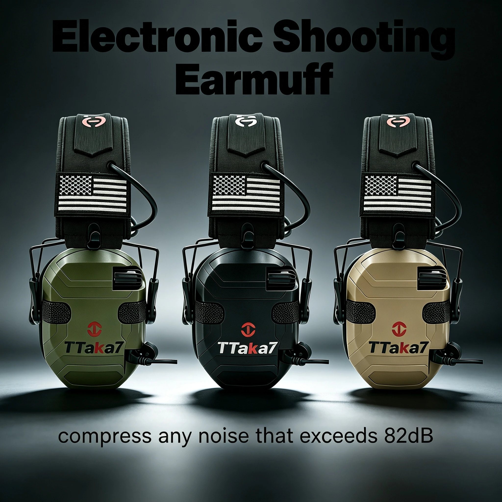 New Tactical Electronic Shooting Hearing Protection Headset Anti-noise Sound Amplification Headphone Foldable Earmuff Case