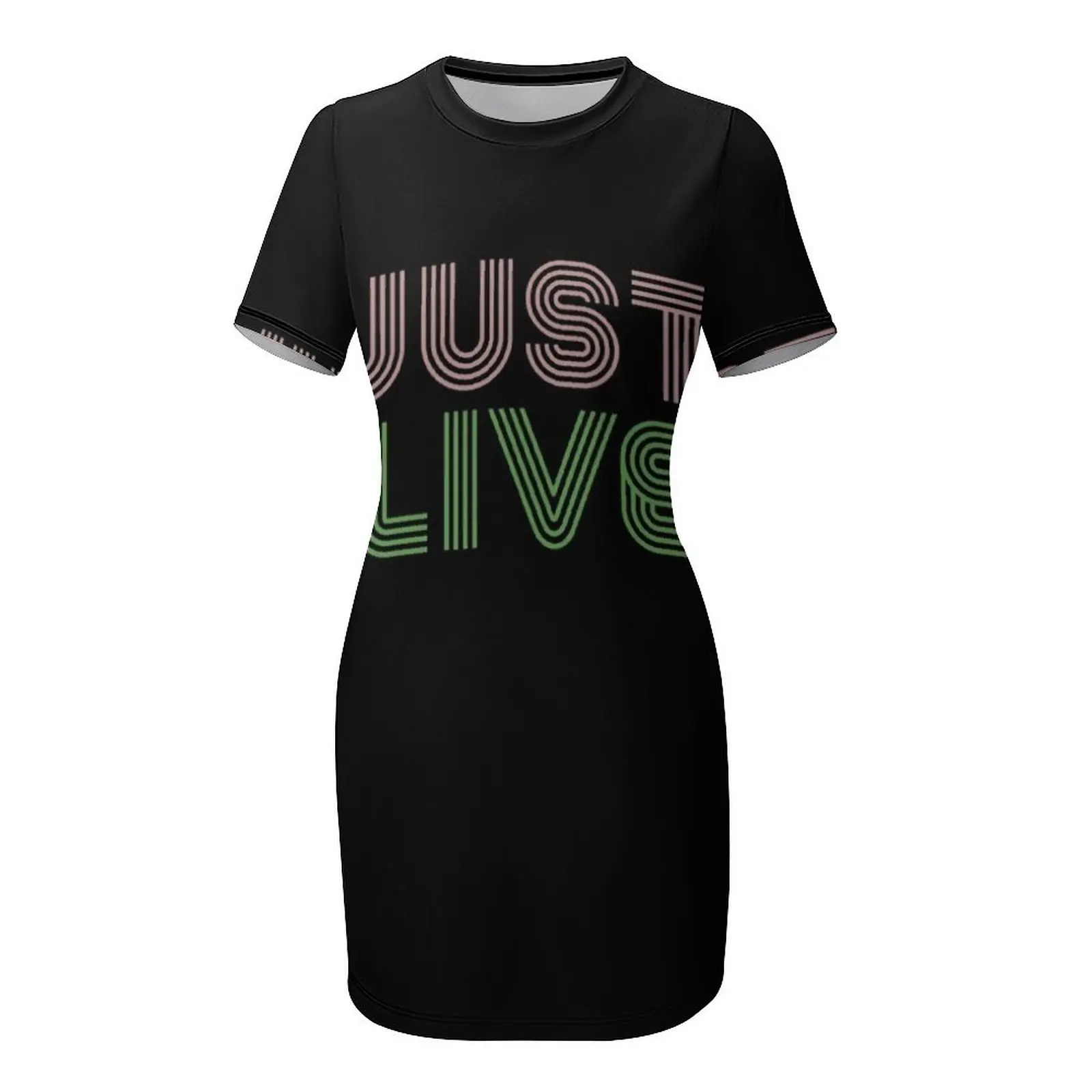 Just Live T shirt Short-Sleeved Dress elegant evening dresses for women 2025 Dresses gala prom clothes Cocktail of dresses Dress