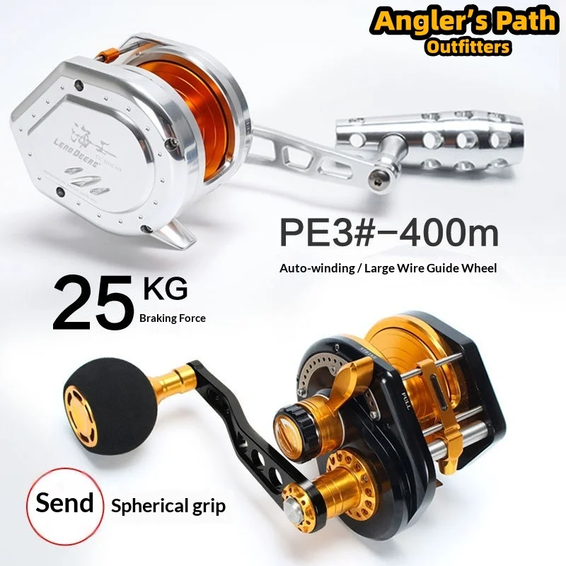 Tinke Slow Jigging Drum Reel 3000 Full Metal Saltwater Resistant High Gear Ratio 25kg Max Drag For Offshore Deep Sea Boat