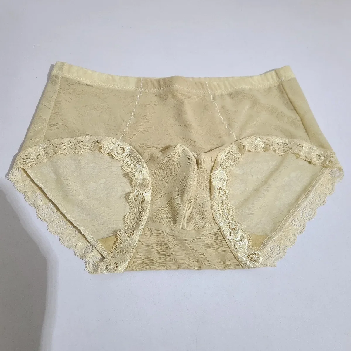 Man's Handmade Skin Color Elastic Waist Cotton Briefs BF Gifts Private DJ Club Bar Costumes