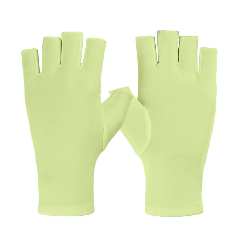 

Gloves for women with elastic half finger exposed two fingers, outdoor UV resistant driving sports gloves