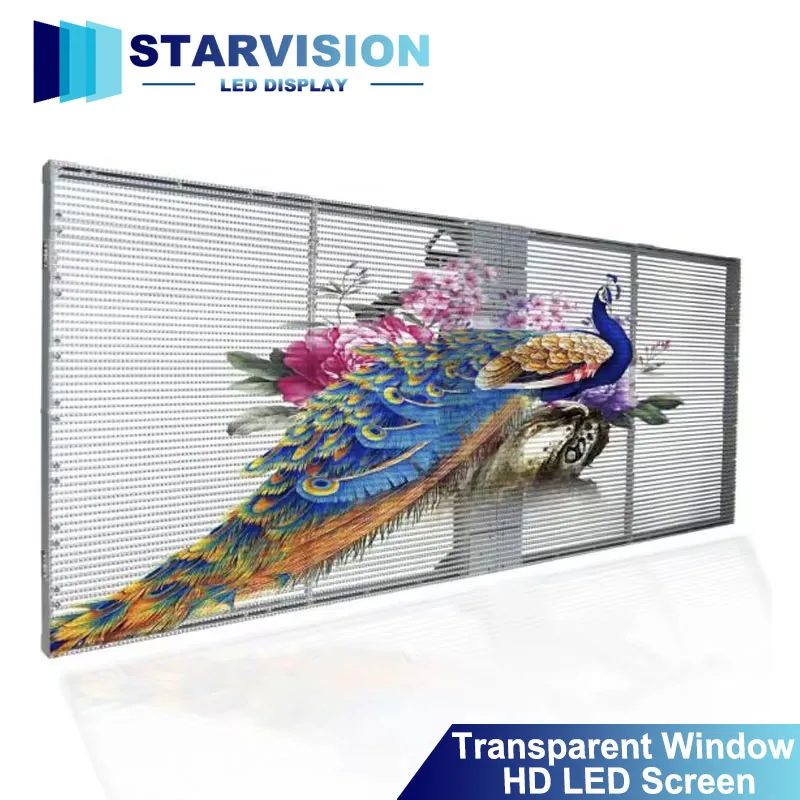 Durable LED Transparent Screen Long Service Life For Commercial Building Glass Wall