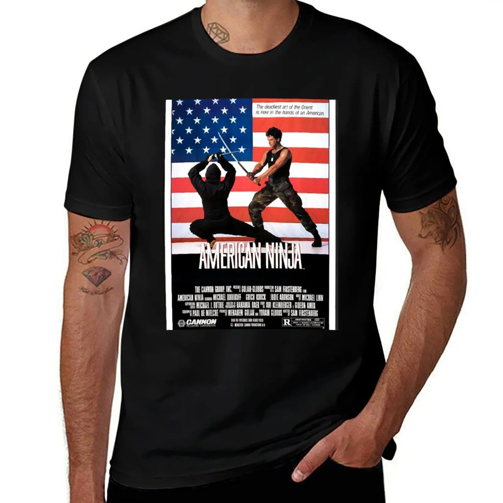 

American Ninja T-Shirt plain oversize t-shirts man summer clothes oversized graphic tee funny t shirts men