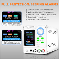 KUAIQU DC Power Supply Adjustable 30V 10A Switching Power Supply 60V 120V OCP OVP Memory Storage For Repair Phone electroplating