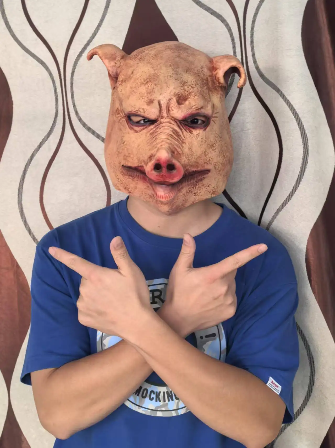 

Durable Pig Mask Funny Terror Masquerade Pig Masks Latex Halloween Party Accessory Props
