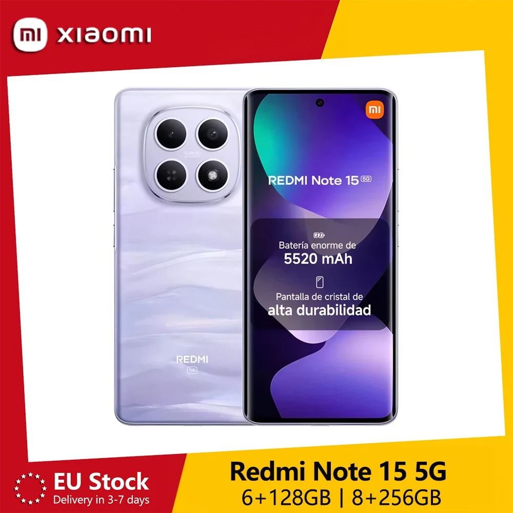 Xiaomi Redmi Note 15 5G – Smartphone de 6+128GB/8+256GB, Pantalla AMOLED …