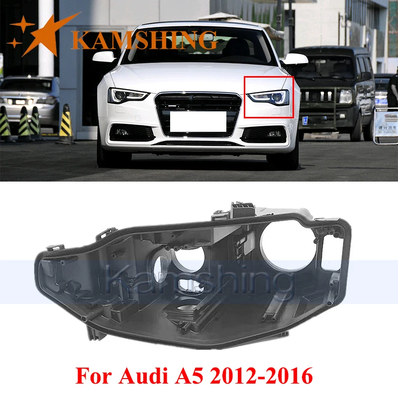 

CAPQX Front Headlight Base Cover For Audi A5 2012-2016 Head Light Back Lid Head Lamp Back House Headlamp Rear Shell