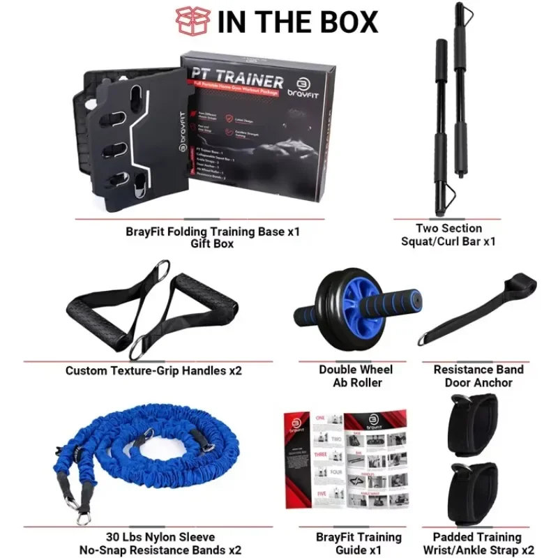 Newly Upgraded New Sport 10 In 1 Portable Home Gym Equipment With Resistance Bar Pulley And More Body Workouts Home Work