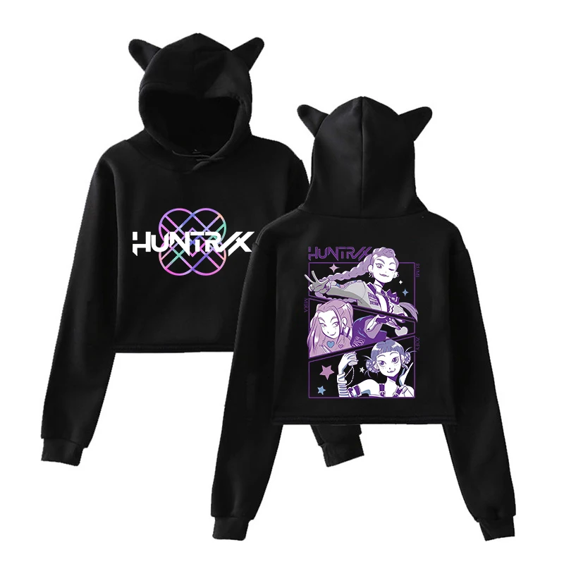 New Hot K-Pop Demon Hunters Mira Rumi Zoey Printed Hoodies Women Girl Sweatshirts Casual Hoodie Personality Cat Ear Pullover