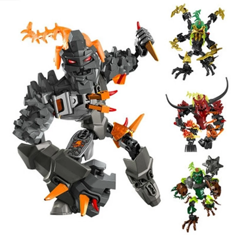 Hero Factory Star Warrior Soldiers Building Blocks Robot Action Figures Skull Bionicle Bricks Toys For Boys Kids Christmas Gifts