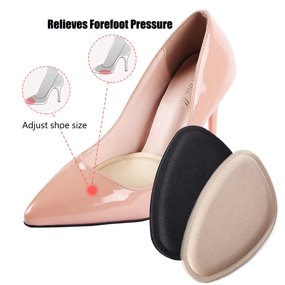 Forefoot Pad for Women High Heels Pain Relief Insert Half Insoles Reduce Shoe Size Cushion Anti-Slip Sweat Absorbing Foot Pads