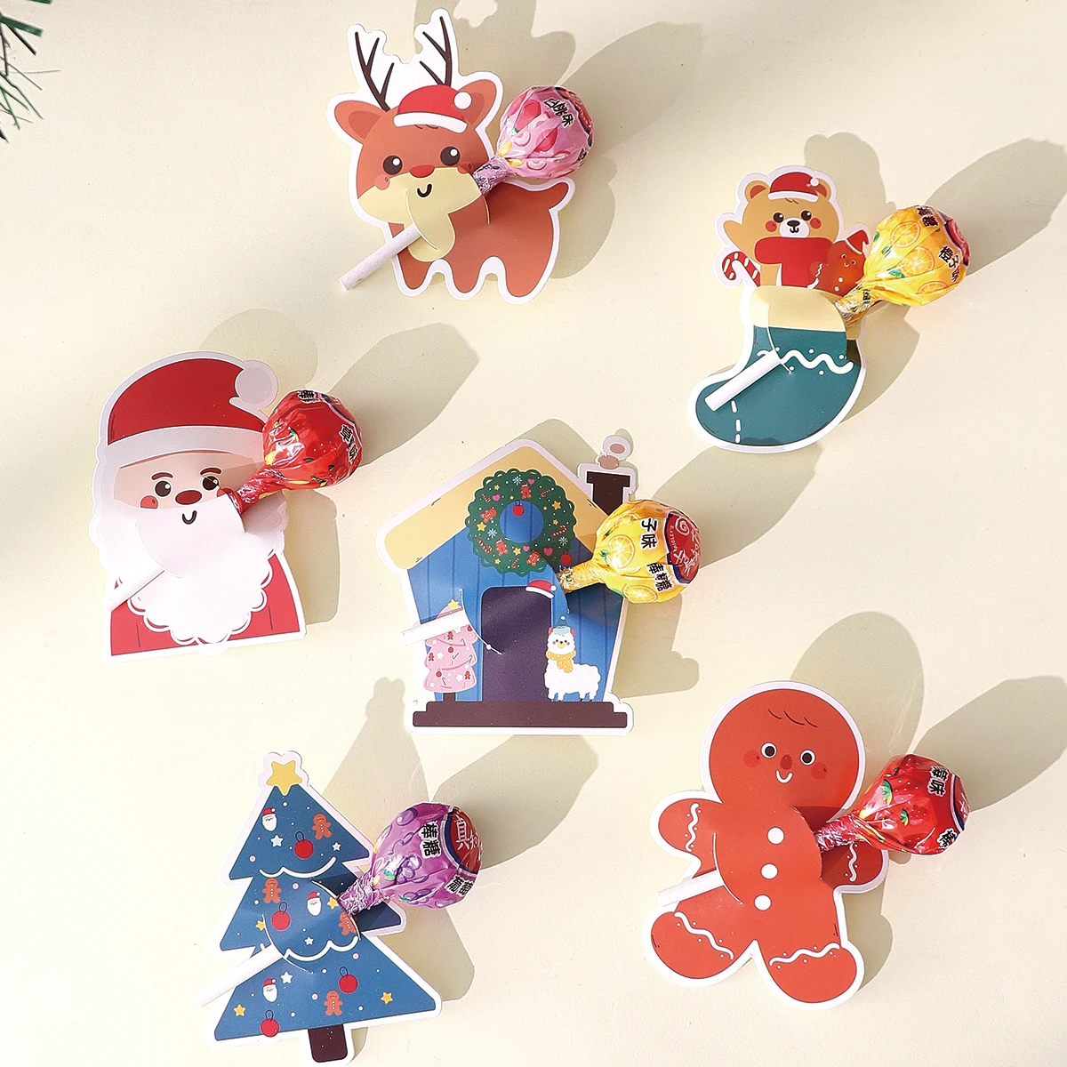 30 Sets of Christmas Lollipop Paper Card Holders—Featuring Snowman, Gingerbread Man, and Christmas Tree Shapes, Suitable for Candy Lollipop Decoration Tags; Ideal for Christmas Decorations, Baby Showers, Christmas Gifts, Creative Gifts, Christmas Party Favors, Home Decor, Tabletop Ornaments, Winter Decorations, and Party Supplies