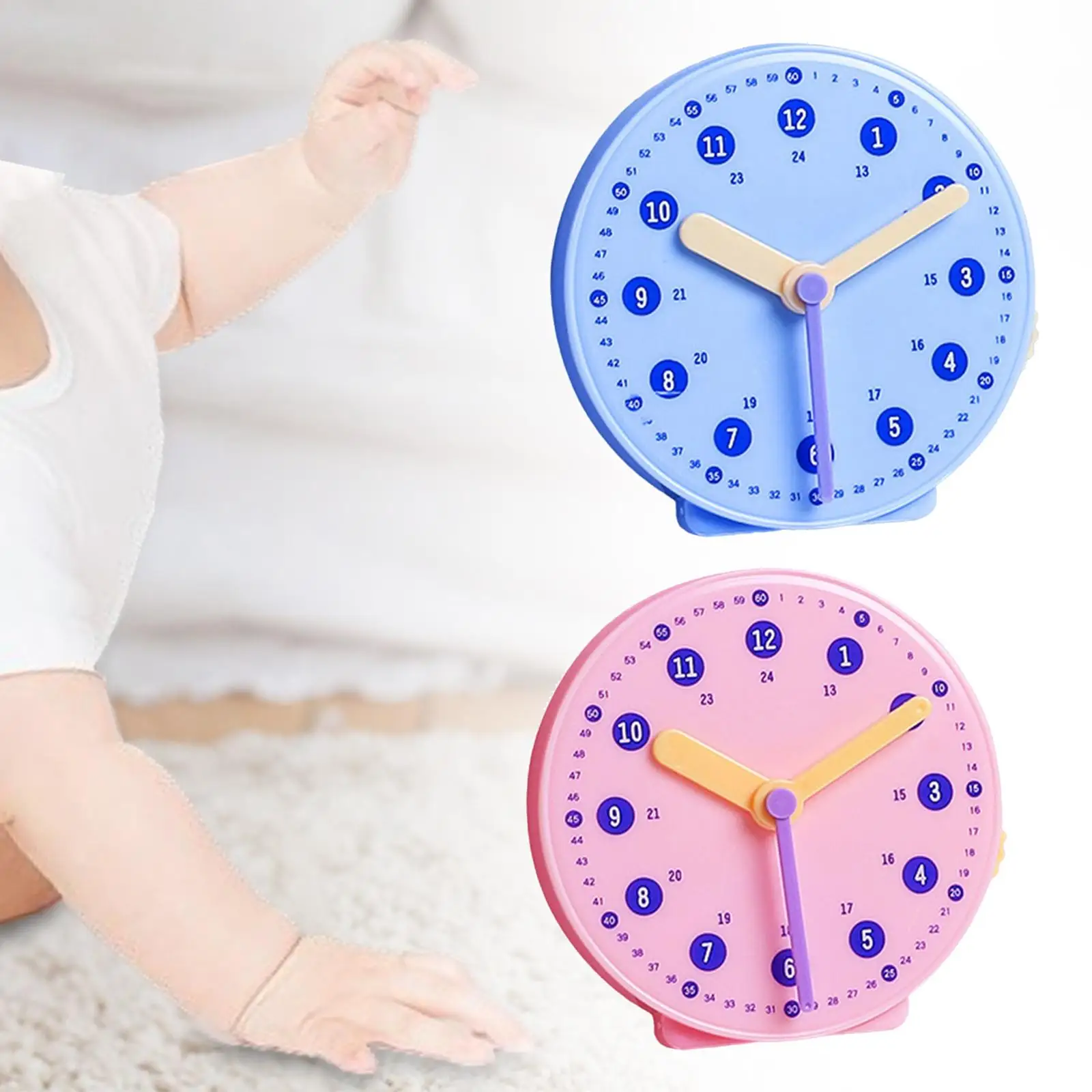 

Развивающая игрушка-часы для детей, инструмент распознавания времени для игровой комнаты, подходит для детей от 3 лет и старше