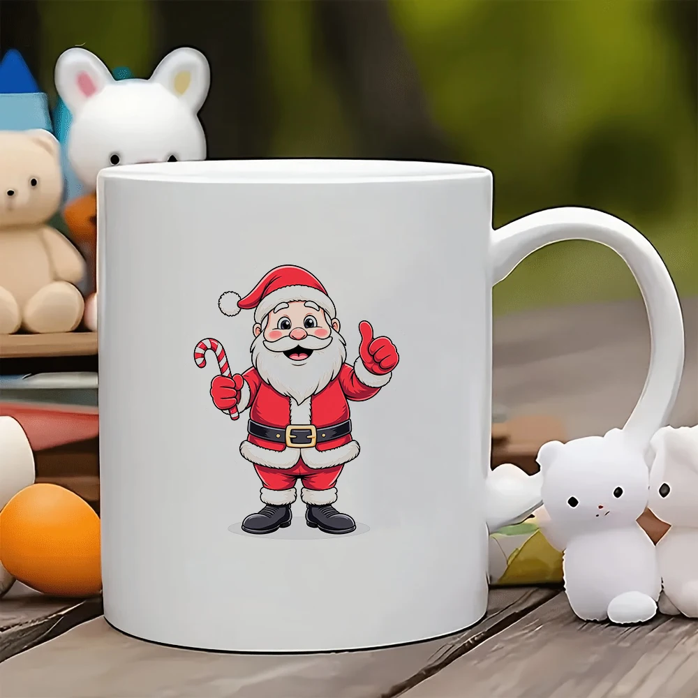 

11oz cartoon Santa Claus mug + cartoon Santa Claus design Christmas gift children's cup family office coffee mug set