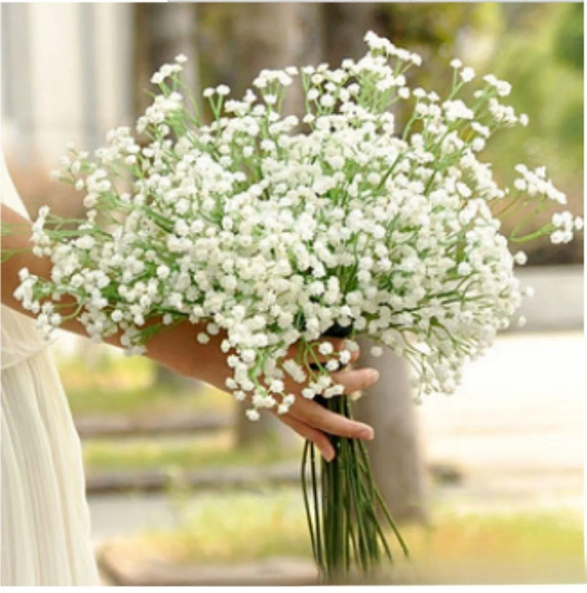 Rustic Artificial Baby Breath, PU, Wedding Decor, Home Party, Christmas Gift, Gypsophila, 21 Pcs, 58cm