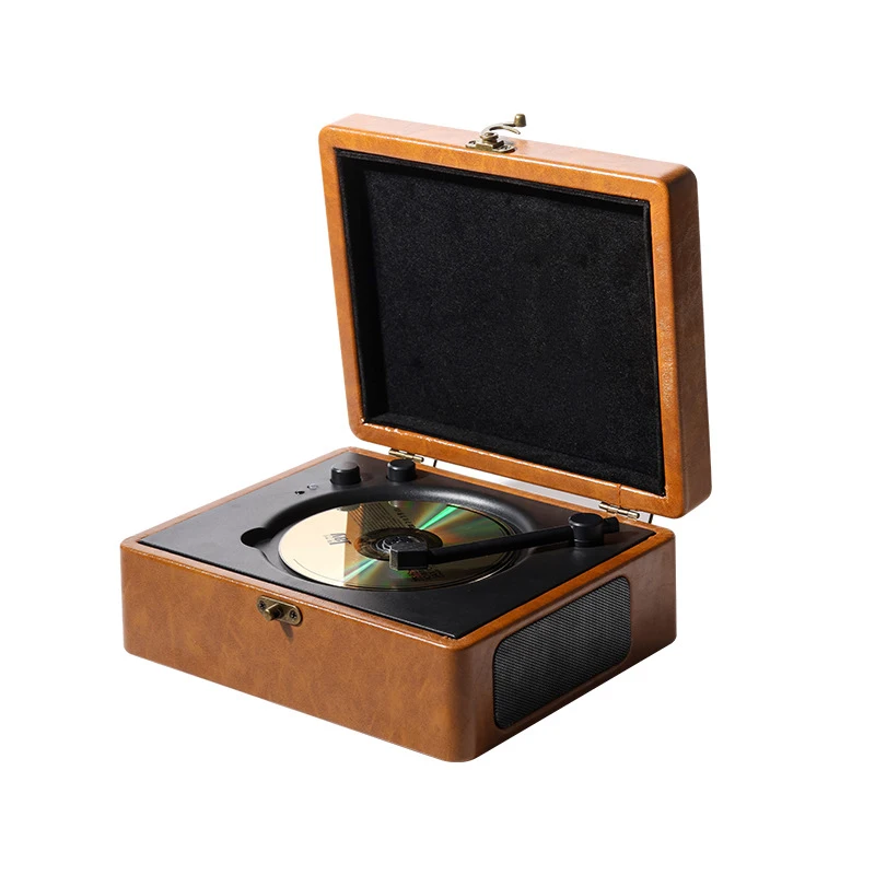 

Retro CD Player Convenient BT Wireless Speaker Audio Player Birthday Gift Album CD Player