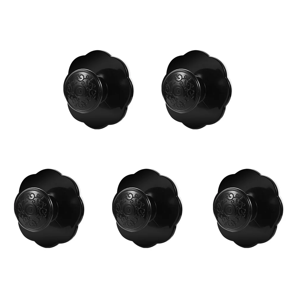 5 szt. Uchwytów samoprzylepnych bez wiercenia, czarne, do drzwi szafek, okien, szaf, szuflad, praktyczne gałki do szafek i szaf.